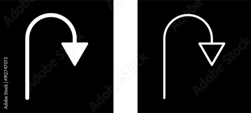 Arrow Pointing Down Vector Icon