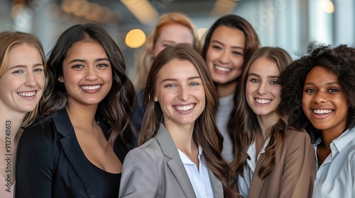 Smiling Women in Business Suits