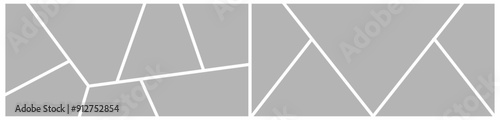 Pictures or photos frame collage. comics page grid layout abstract photo frames and digital photo wall template