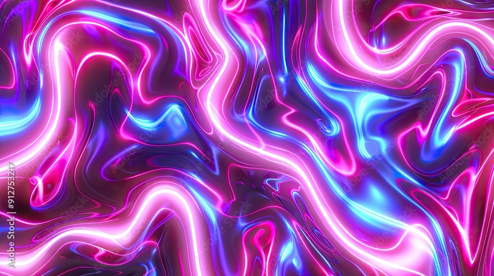 Vibrant abstract background featuring flowing waves of neon pink and blue, perfect for artistic and creative projects. Vibrant abstract background featuring flowing waves of neon pink and blue, perfect for artistic and creative projects.