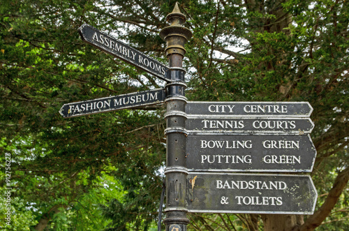 Bath City Centre signpost