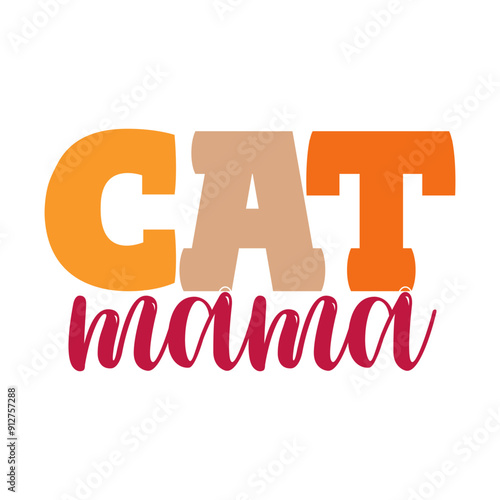 Cat Mama T-Shirt Design Lover