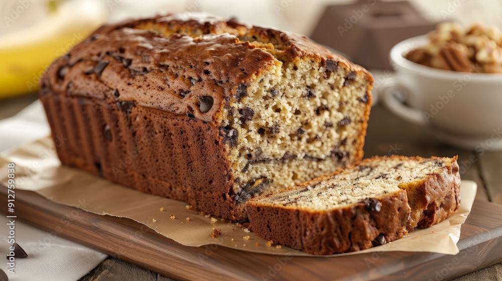 Delicious Chocolate Chip Banana Bread Delicious Chocolate Chip Banana Bread