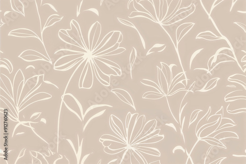 Obraz na płótnie seamless floral background w salonie