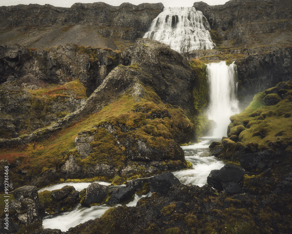 Dynjandi waterfall in Westfjords of Iceland Dynjandi waterfall in Westfjords of Iceland