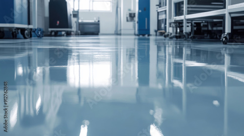 Industrial Floor Featuring Self-Leveling Epoxy Resin Coating