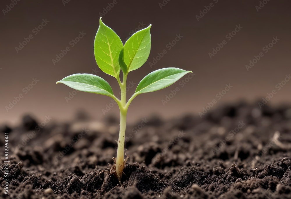 Fototapeta premium young plant sprout growing background ai