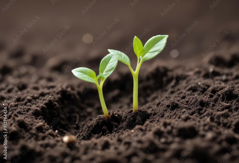 young plant sprout growing background ai young plant sprout growing background ai