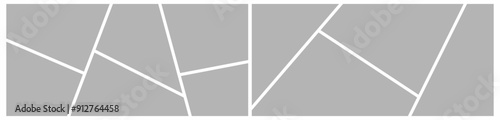 Pictures or photos frame collage. comics page grid layout abstract photo frames and digital photo wall template