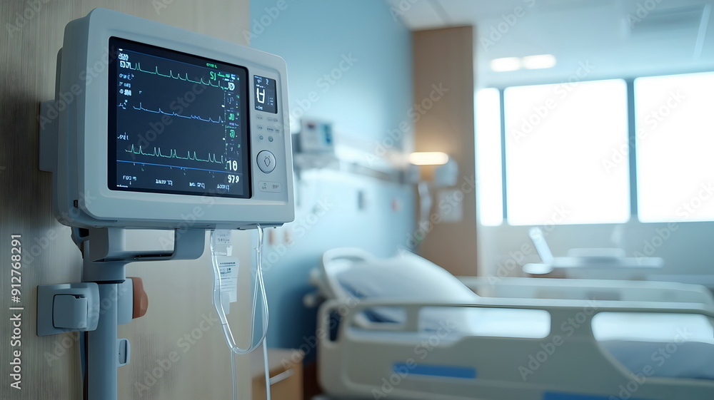 Hospital Monitoring Equipment Patient Health Vital Signs Display Hospital Monitoring Equipment Patient Health Vital Signs Display