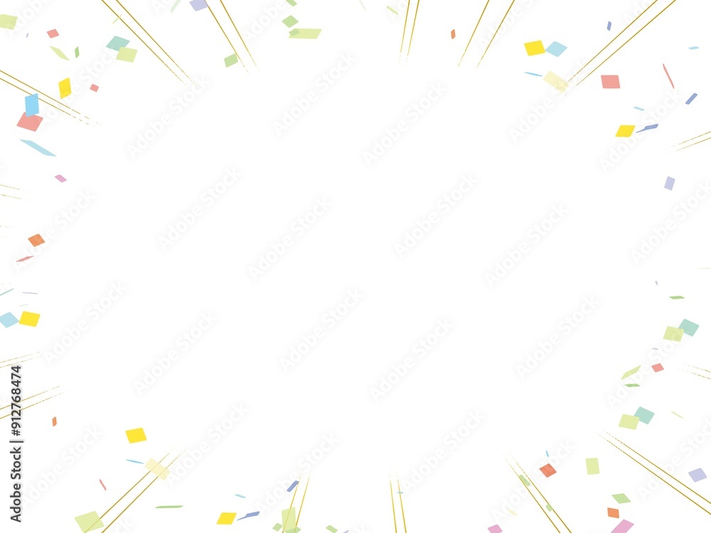 Obraz premium 紙吹雪漫画背景