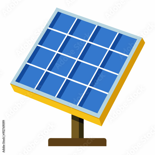 Solar panels art vector illustration