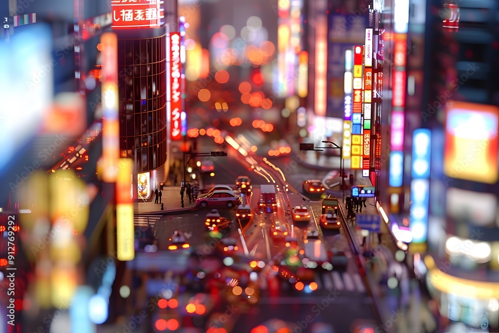 Night Cityscape with Blurred Lights Night Cityscape with Blurred Lights