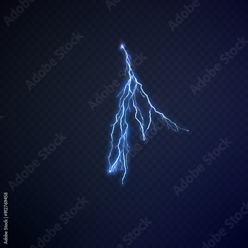 Gaming lighting thunder on dark background. Gaming thunder background in the form of lightning.
