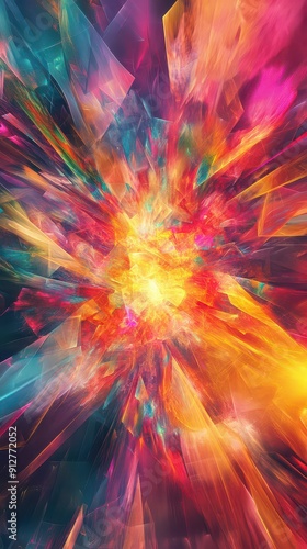 Explosive Cosmic Symphony in Vivid Colors photo