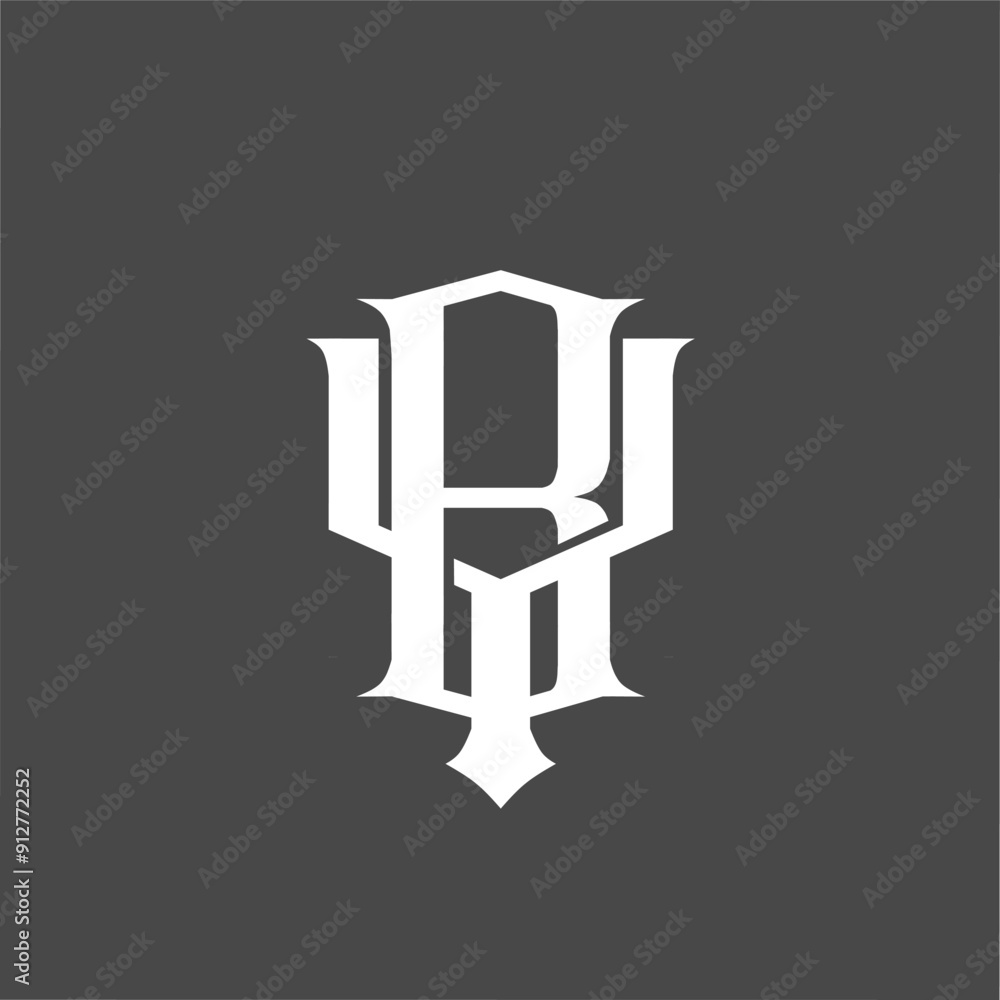 Monogram logo a combination of the letters b and y or the letters y and b Monogram logo a combination of the letters b and y or the letters y and b