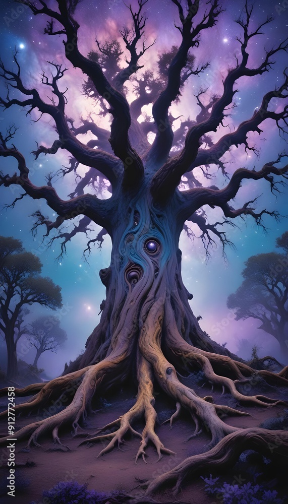 Horror An enormous Eldritch Tree with branches that generate galaxies and a trunk that sustains the Chaos Universe Horror An enormous Eldritch Tree with branches that generate galaxies and a trunk that sustains the Chaos Universe