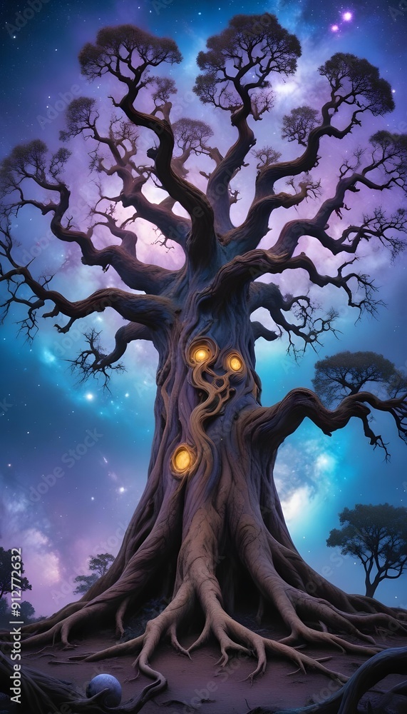 Horror An enormous Eldritch Tree with branches that generate galaxies and a trunk that sustains the Chaos Universe Horror An enormous Eldritch Tree with branches that generate galaxies and a trunk that sustains the Chaos Universe
