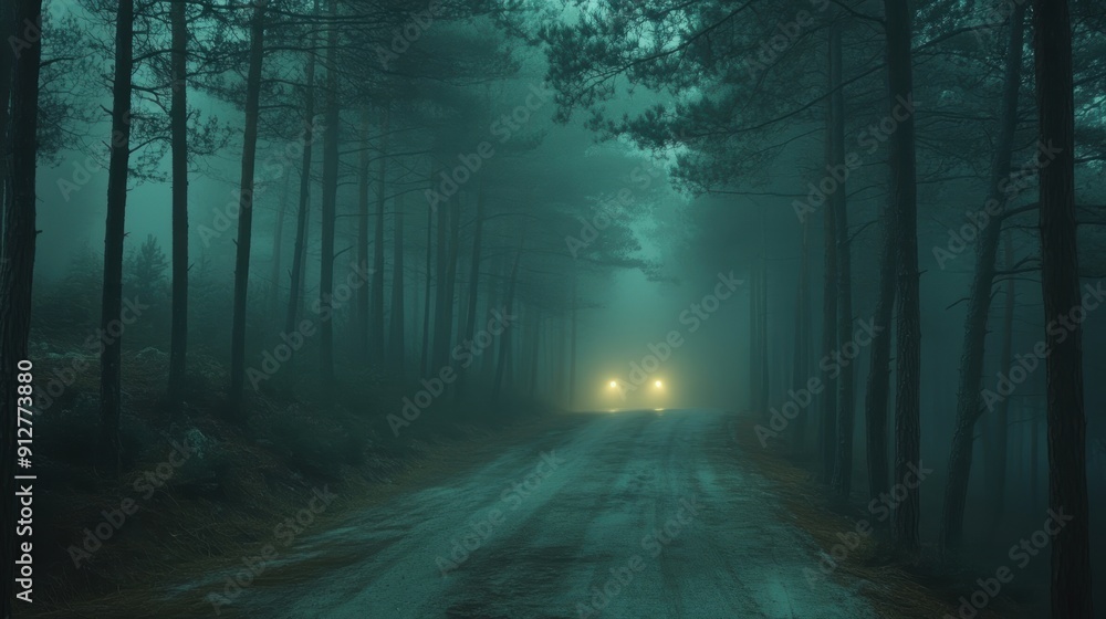 Fototapeta premium Mysterious Foggy Road