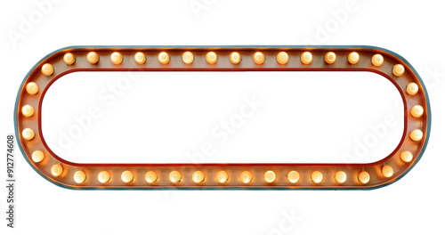 Retro marquee light sign frame banner background