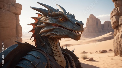 derek the desert dragon a dragon who guards the secret cinematic concept art photo