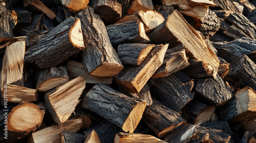 Close-Up Image of Piled Chopped Timber Logs Close-Up Image of Piled Chopped Timber Logs
