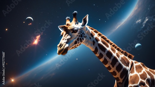 gus the galactic giraffe a giraffe who explores outer cinematic concept art