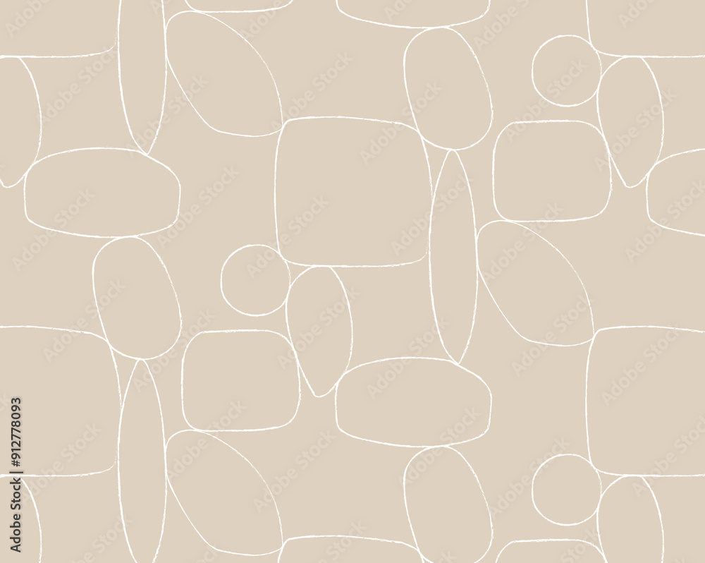 Sea stone wall stylish pattern with white and beige color