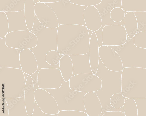 Obraz na płótnie Sea stone wall stylish pattern with white and beige color w salonie