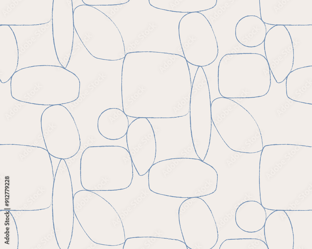 Sea stone wall stylish pattern with blue and beige color
