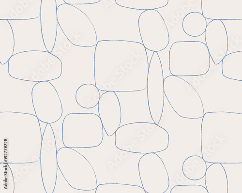Obraz na płótnie Sea stone wall stylish pattern with blue and beige color w salonie