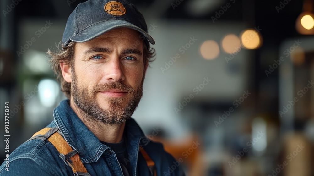 Standing against a simple white backdrop, an engineer holds structural blueprints. Standing against a simple white backdrop, an engineer holds structural blueprints.