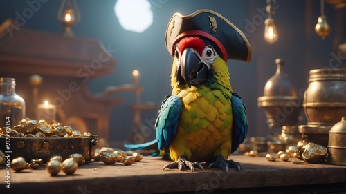 penny the pirate parrot a talking parrot with a knack cinematic concept art