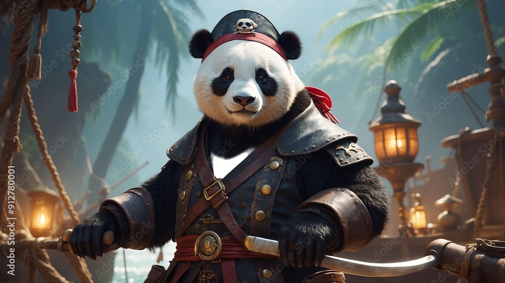 polly the pirate panda a panda who sails the seven sea cinematic concept art polly the pirate panda a panda who sails the seven sea cinematic concept art