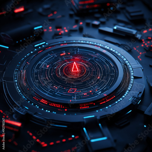 Wallpaper Mural Cybersecurity defense system visualization Torontodigital.ca