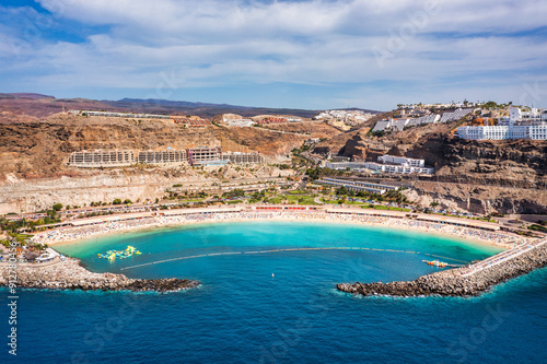 Amadores beach (Spanish: Playa del Amadores) near famous holiday resort Puerto Rico de Gran Canaria on Gran Canaria island, Spain. Playa de Amadores beach near Puerto Rico town, Canary Islands. Spain photo