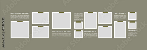 Pictures or photos frame collage abstract photo frames and digital photo wall template