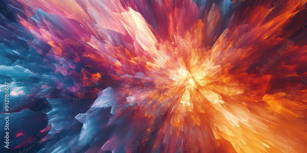 Explosive Cosmic Symphony in Vivid Colors Explosive Cosmic Symphony in Vivid Colors