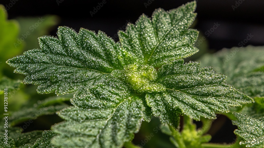 Intimate close-up of morning dew on plant leaves symbolizing renewal and natural growth Stock Photo with copy space Intimate close-up of morning dew on plant leaves symbolizing renewal and natural growth Stock Photo with copy space