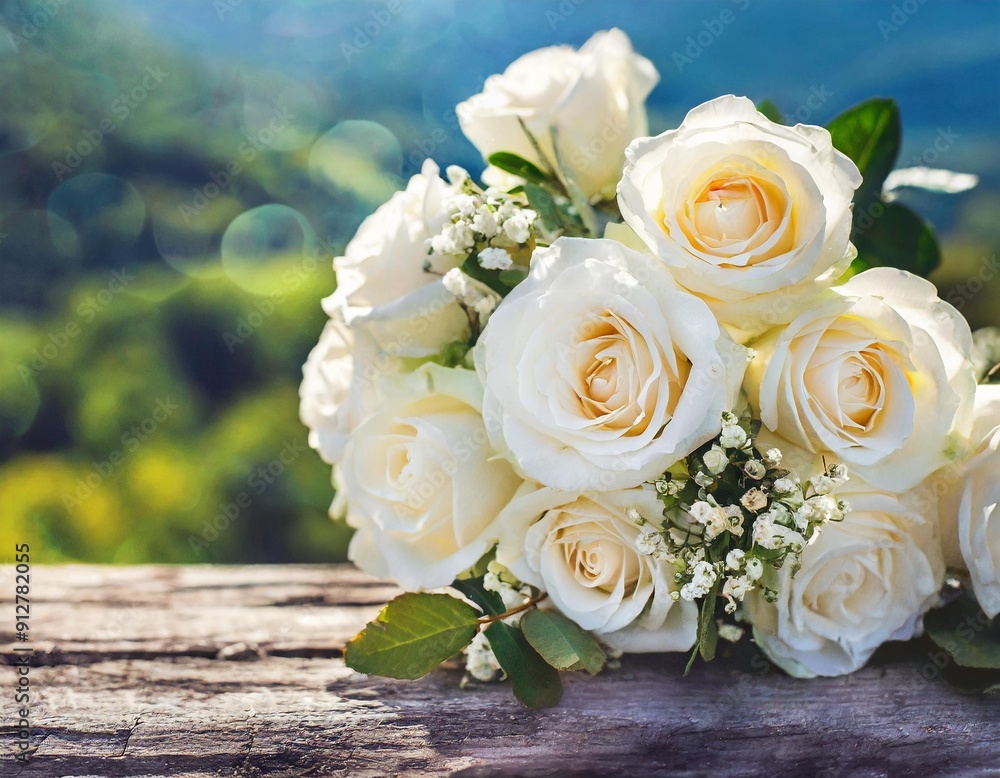 Wedding flowers white roses bouquet background. Wedding banner. summer banner, greeting card Wedding flowers white roses bouquet background. Wedding banner. summer banner, greeting card