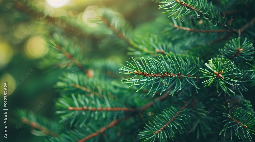 A serene, natural scene of pine needles in focus with copy space A serene, natural scene of pine needles in focus with copy space