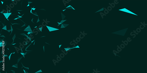 Abstract background with connecting dots and lines. Network connection structure. Data technology and scientific illustration. Weave effect. 3d rendering. photo