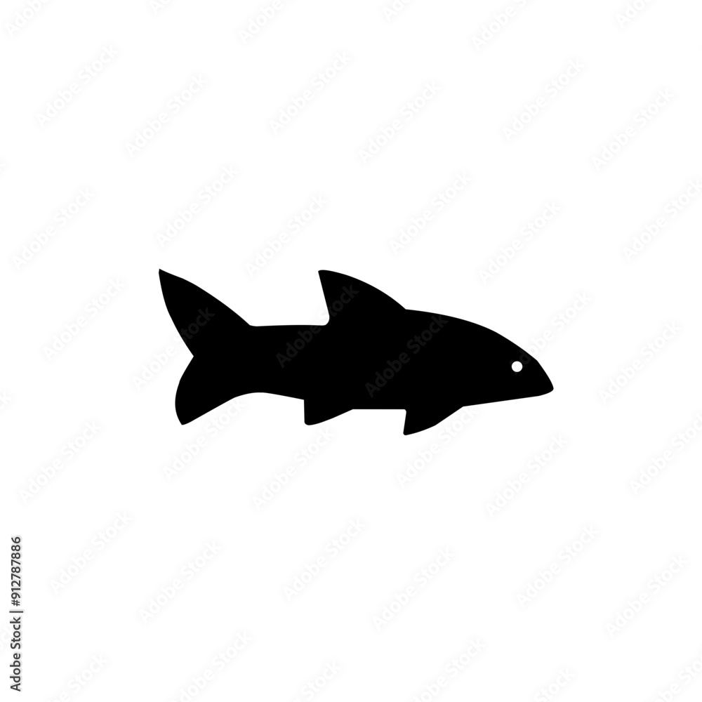 fish silhouette icon fish silhouette icon