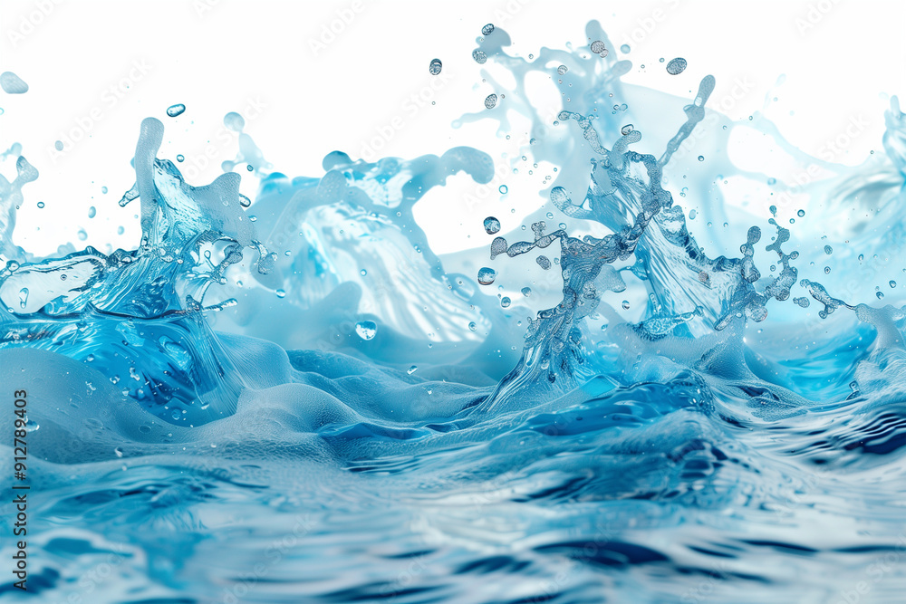 Sea waves on a white background Sea waves on a white background