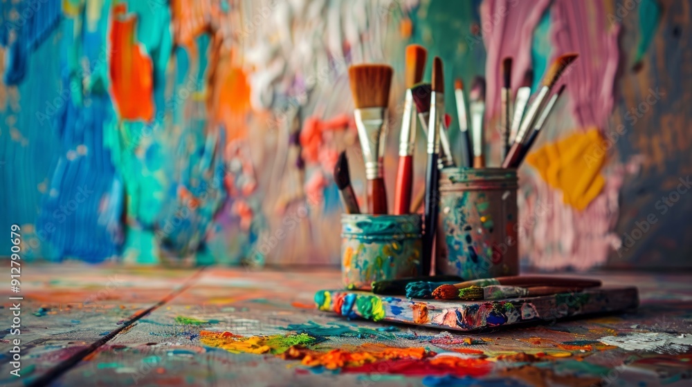background concept of national art day background concept of national art day