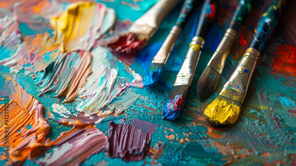 Obraz premium background concept of national art day