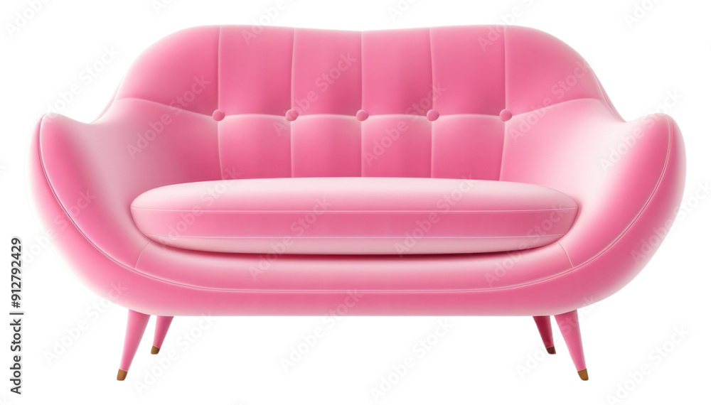 PNG Modern pink velvet loveseat sofa PNG Modern pink velvet loveseat sofa