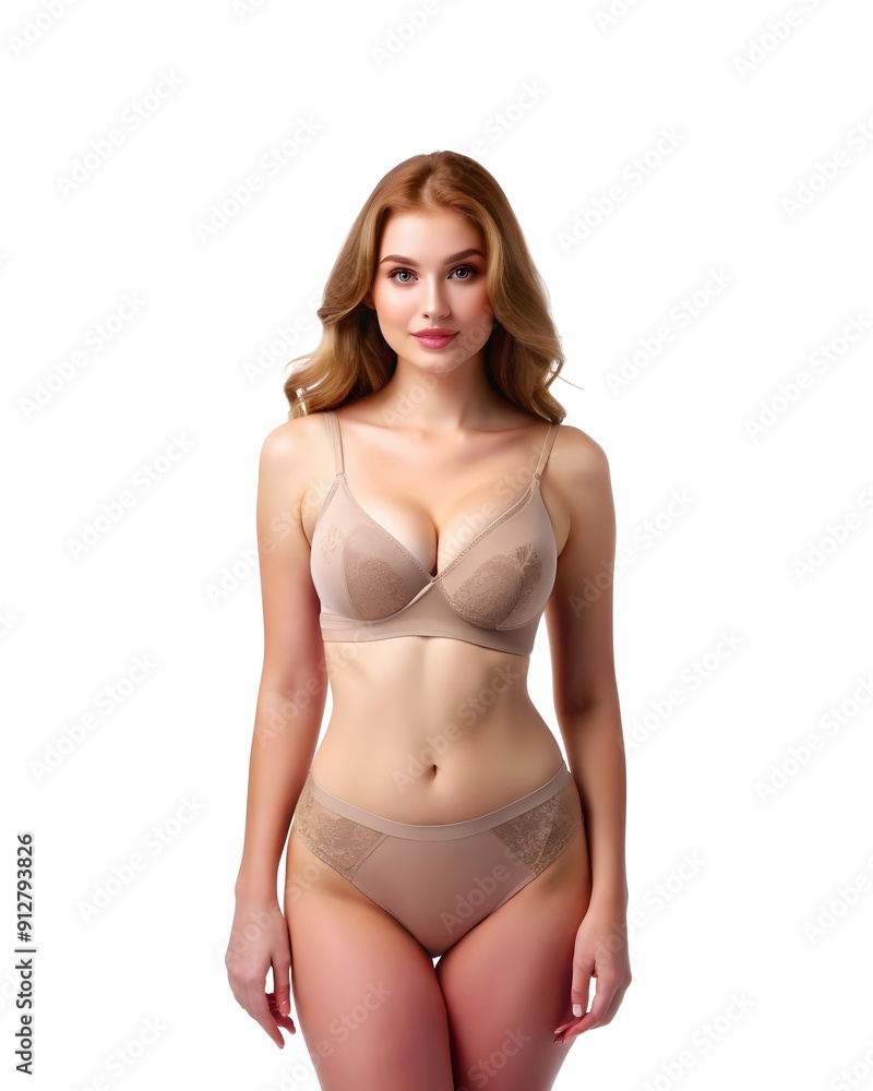 Fototapeta premium Beautiful woman model posing in sexy lingerie concept AI generated