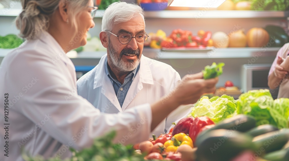 healthcare professional providing guidance to a patient on making healthier food choices healthcare professional providing guidance to a patient on making healthier food choices
