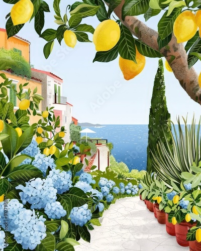 beautiful Mediterranean coa...